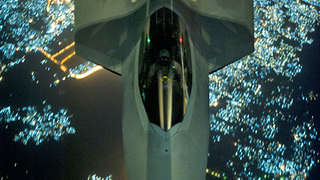 Cool photos of the F-22 refueling at night on its way to Syria